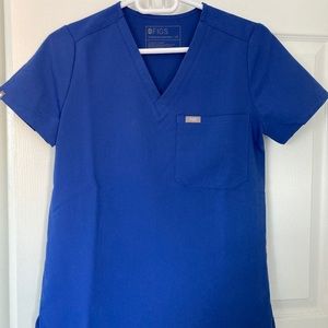 Figs Catarina Scrub Top XS in Denim